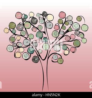 Bunte abstrakte Hintergrund Baum. Stock Vektor