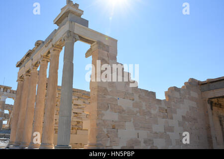 Akropolis von Griechenland an einem sonnigen Tag Stockfoto