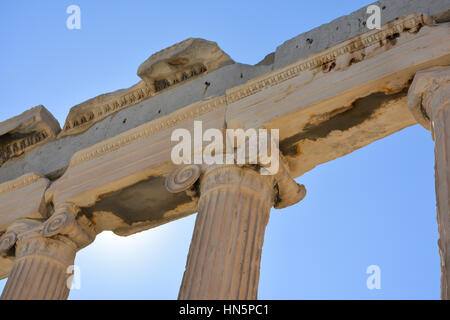 Akropolis von Griechenland an einem sonnigen Tag Stockfoto