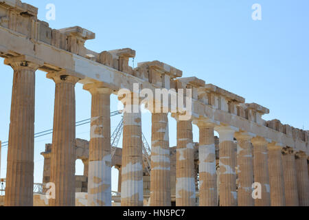 Akropolis von Griechenland an einem sonnigen Tag Stockfoto