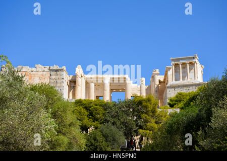 Akropolis von Griechenland an einem sonnigen Tag Stockfoto