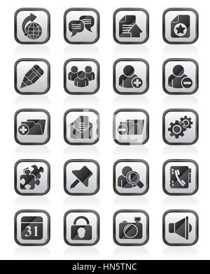 Internet-Blogging-Symbole Stock Vektor