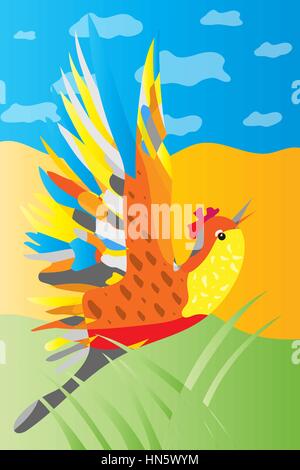 Vektor-lustige und fröhliche Vogel-cartoon Stock Vektor