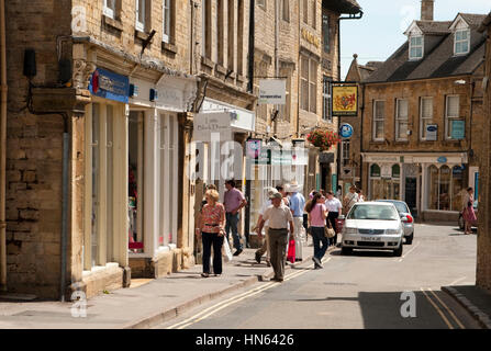 Verstauen auf der Wold Ländlichen Stadt in den Cotswolds Gloucestershire. Stockfoto