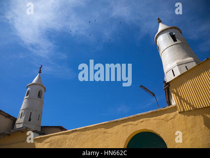 Al-Jami Moschee Minarett, Harari Region Harar, Äthiopien Stockfoto