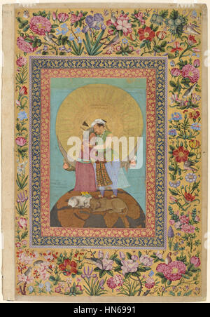 Washington DC, 13 Abul Hasan. St. Petersburg-Album. Allegorische Darstellung der Kaiser Jahangir und Shah ' Abbas са.1618 Freer und Sackler Gallery Stockfoto