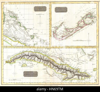 1815 Thomson Karte von Kuba. Bermuda ^ die Bahamas - Geographicus - Kuba-t-1816 Stockfoto