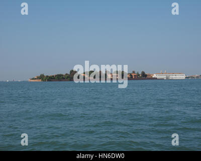 Die Insel San Servolo in Venedig, Italien Stockfoto