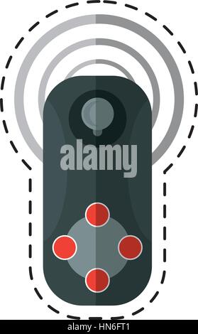 Controller-Spiel Vr-Gerät Schnittlinie Stock Vektor