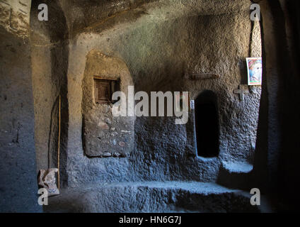 Asheten Mariam Fels gehauene Kirche, Amhara Region, Lalibela, Äthiopien Stockfoto