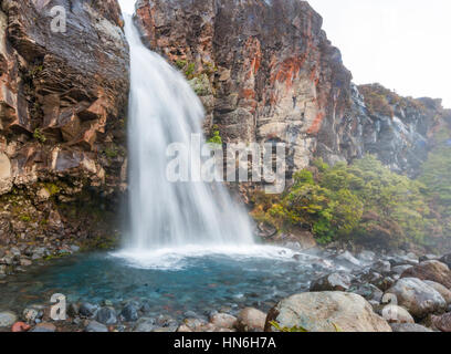 Taranaki Wasserfall, Wasserfall, Tongariro Nationalpark, Nordinsel, Neuseeland Stockfoto