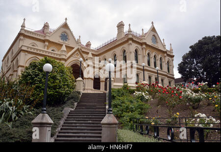 Die parlamentarische Bibliotheksgebäude im Jahr 1898 erbaut und stand neben Parlamentsgebäude und den Bienenstock in Wellington, Neuseeland. Stockfoto