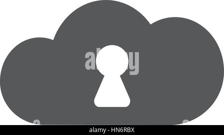 Vektor-Cloud-Security-Symbol. Sichere Verbindung. Premium-Qualität-Grafik-Design. Modernen Schilder Gliederung Symbole Sammlung, einfache dünne Linie Symbole stellen fo Stock Vektor