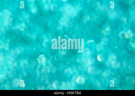 Bokeh Hintergrund der hellen blau grün Aqua Glasmalerei Stockfoto