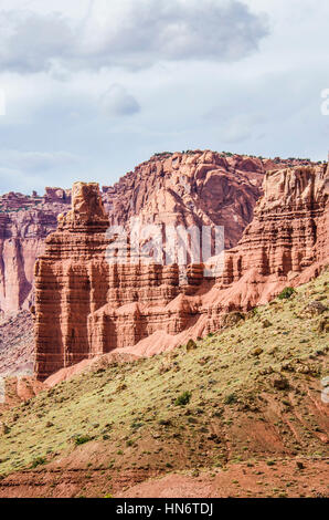 Rote Felsenschluchten im Capitol Reef National Park in Utah, USA Stockfoto