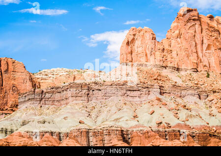 Rote Felsenschluchten im Capitol Reef National Park in Utah, USA Stockfoto