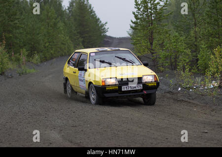 Asbest, Russland 31. Juli 2016 - Rallye "Ecover 2016" 4. Etappe der russischen Meisterschaft 2016, das Auto Lada Stockfoto