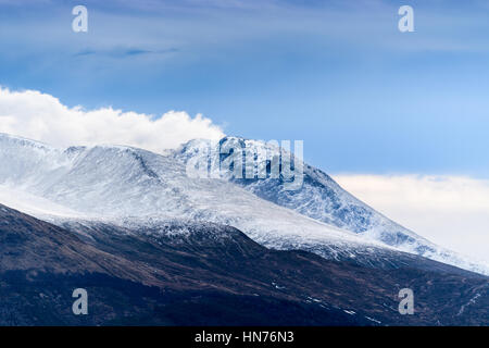 Nordwand des Ben Nevis, der höchste Berg in Großbritannien 1345 Meter hoch. Stockfoto