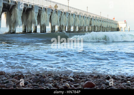 gefrorene Artikel, kalten Tag, gefroren, eisig, eisbedeckten Stockfoto