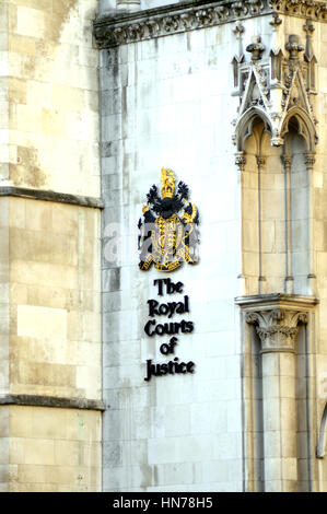 Königliche Gerichtshöfe auf Fleet Street London Stockfoto