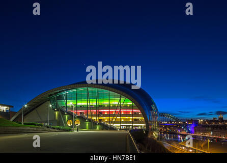 Sage Gateshead nachts, Gateshead, Tyne and Wear Stockfoto