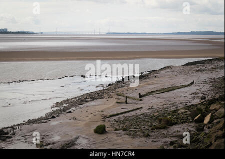 Lydney Hafen und Severn Mündung, Gloucestershire, UK. Stockfoto