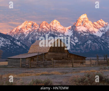 Moulton Scheune auf Mormone Zeile in Grand Teton Stockfoto