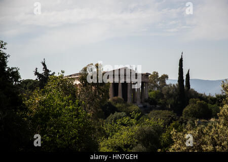 Tempel des Hephaistos in antiken Agora Athens Griechenland Stockfoto