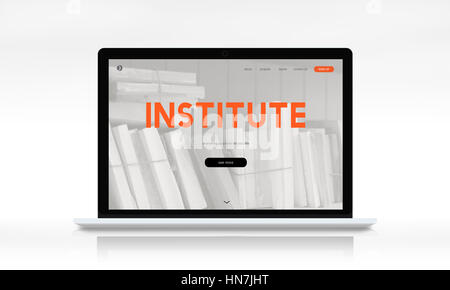 Abstand lernen Online-Webseite Schnittstelle Stockfoto