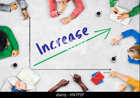 Erfolgskonzept Wachstum Entwicklung Erfolg Stockfoto