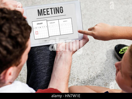 Zeitplan Agenda Planner Erinnerung Konzept Stockfoto