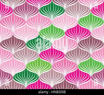 Abstract vector nahtlose Muster floral Orientalische geometrische Linie Textur stilvolle abstrakte Zier Hintergrund Stock Vektor