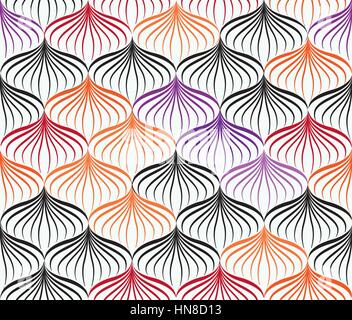 Abstract vector nahtlose Muster floral Orientalische geometrische Linie Textur stilvolle abstrakte Zier Hintergrund Stock Vektor