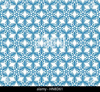 Zusammenfassung nahtlose Muster mit kreisförmigen ornament Swirl geometrische Orientalische doodle Textur. Dekorative Schneeflocken Mosaik Hintergrund. Stock Vektor