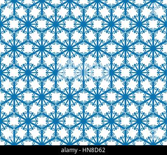 Zusammenfassung nahtlose Muster mit kreisförmigen ornament Swirl geometrische Orientalische doodle Textur. Dekorative Schneeflocken Mosaik Hintergrund. Stock Vektor