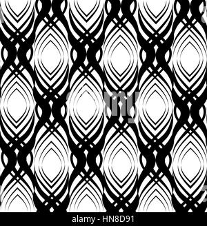 Zusammenfassung nahtlose Muster mit kreisförmigen Linie ornament Swirl geometrische Orientalische doodle Textur. Dekorative Schneeflocken Mosaik Hintergrund. Stock Vektor
