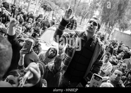 Demonstrationen in Tijuana, Mexiko - 01.09.2017 - Mexiko / Baja California / Tijuana - Okkupation der kommunalen Kammer in Tijuana. Demonstrationen in Tijuana, Mexiko Menschen demonstrieren über Erhöhung der Preise von Kohlenwasserstoffen.   -Alexandre Afonso / Le Pictorium Stockfoto