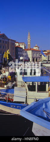 Piran Marina. Primorska. Slowenien Stockfoto