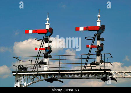 British Railway Semaphore Signale, Stockfoto
