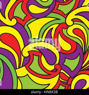 Abstrakte wellig Hintergrund im 1960er Stil. Geometrische funky Muster Stock Vektor
