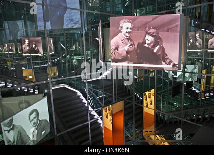 Das Treppenhaus das Einstein Museum in Bern Historical Museum ("Bernisches Historisches Museum"), Bern, Schweiz. Stockfoto