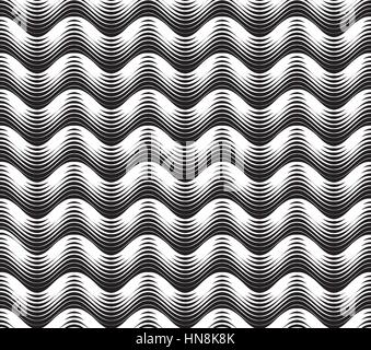 Abstrakte weißen Linie gestreifte nahtlose Muster. Wellenmuster. geometrische Struktur. Abstrakt Hintergrund. Stock Vektor