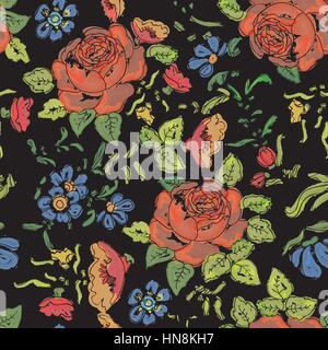 Nahtlose Hintergrund. floirish floralen Muster. Stock Vektor