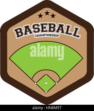 Isolierte Baseball-emblem Stock Vektor