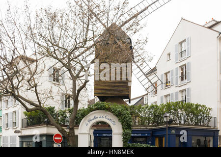 Le Moulin De La Galette, Montmartre, Paris, Frankreich, Europa Stockfoto