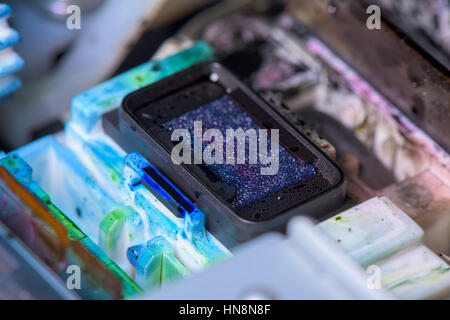 Closeup im Ink-Jet-Drucker Stockfoto