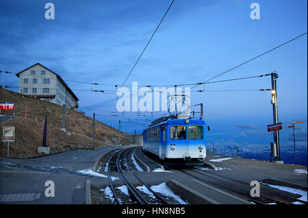 Den Bahnhof auf der Rigi, Schweiz montieren Stockfoto