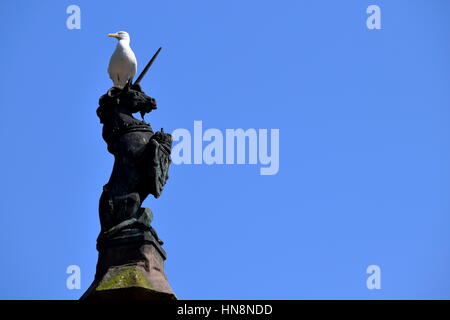 Einhorn-Statue Mercat Cross, Dundee, Schottland Stockfoto