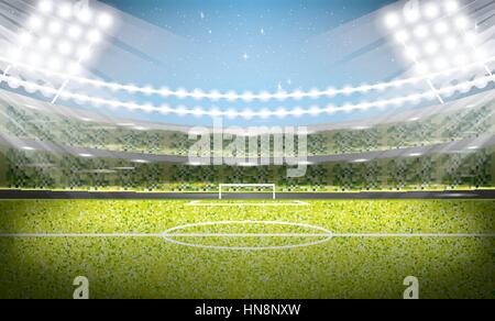 Fußballstadion. Fußball-Arena. Vector Illustration. Stock Vektor