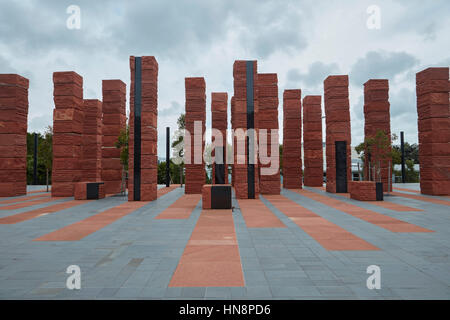 Australian Memorial Anzac Square, Pukeahu / National War Memorial Park, Wellington, Nordinsel, Neuseeland Stockfoto